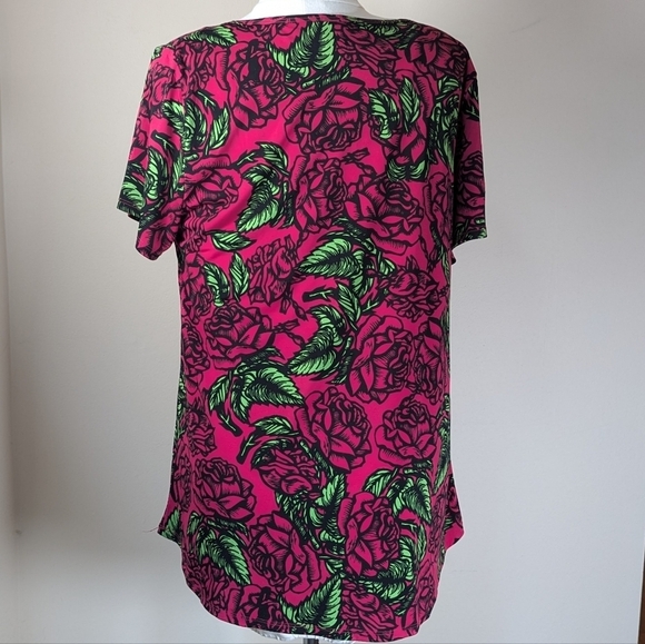 🌺 LulaRoe Bold Floral Print Tee – A Pop of Color & Style! 🌺 - Picture 3 of 5